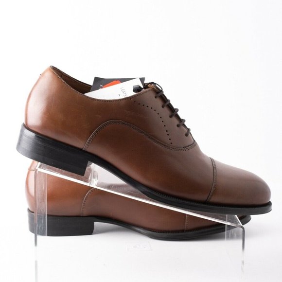 Zara Mens Brown Leather Oxford Dress Shoe Sz 10 43